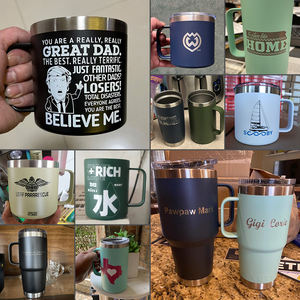 Taza de Café Personalizada de Acero Inoxidable Aislada con Recubrimiento en Polvo de 12oz/14oz, Estilo Americano, Ecológica, con Asa y Doble Pared - Product Image 2