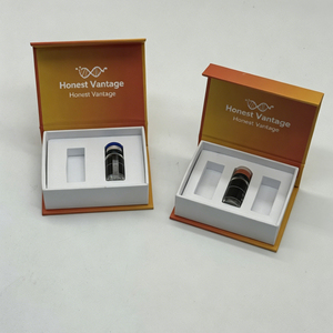 Custom Printed Eco-Friendly Cardboard Cosmetic Peptide Vial Packaging Boxes with Magnetic Flip Box Portable Handle 3ml Sizes - Product Image 1