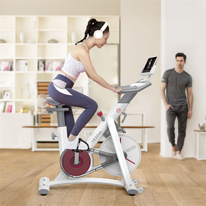 Bicicleta de Spinning <span class=keywords><strong>YESOUL</strong></span> de Acero para Interiores, Súper Silenciosa con Resistencia Basada en Ventilador, Blanca, Capacidad de 120 kg, para Gimnasio en Casa, Equipo de Fitness - Product Image 5