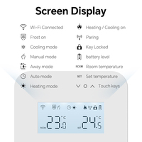 Thermostat numérique programmable sans fil pour sol, avec mode absence, protection contre le gel et fonction mémoire