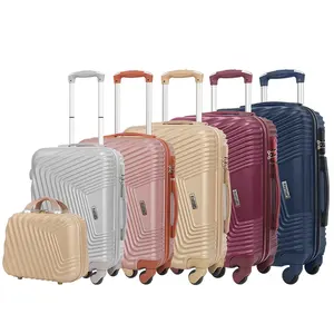 Bojun Wholesale luggage travel bags luggage traveling bags with wheels trolley abs trolley suitcase in set amenity kit mini case