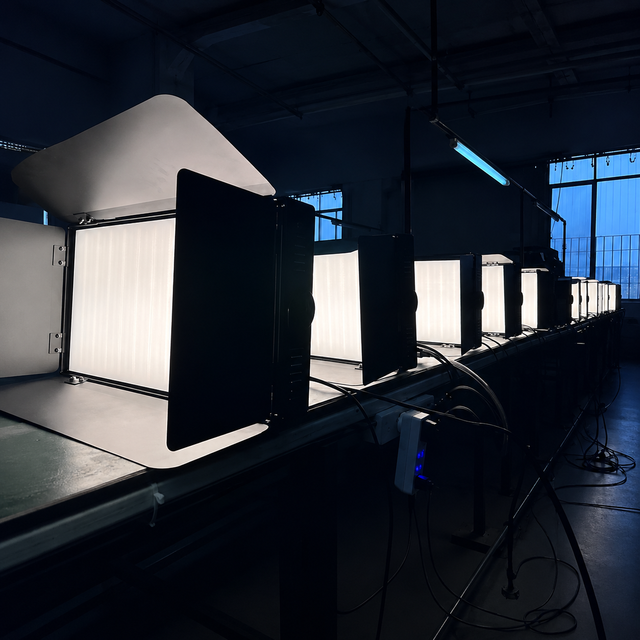 200W LED Video Light Panel DMX512 Bi Color Dimmable Studio Lighting with Adjustable Color Temperature for Photography