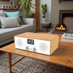 2025 cao cấp retro bằng gỗ thoa +/internet/FM Radio với Bluetooth và máy nghe nhạc CD - Product Image 1
