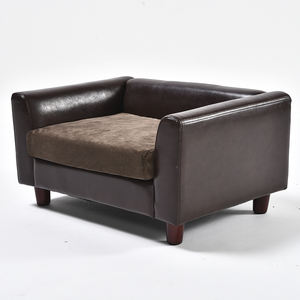 Petstar Luxus Leder Hunde couch Bett Robustes Hunde bett mit Kissen - Product Image 2