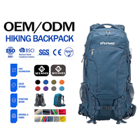 Sac à dos d'escalade personnalisé avec logo, dos souple, imperméable, 35L-70L, sangle réglable pour les sports de plein air, la randonnée et l'escalade