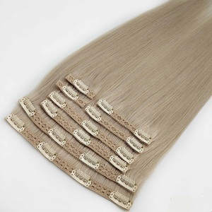 <span class=keywords><strong>Extension</strong></span> de cheveux humains Remy avec <span class=keywords><strong>Clip</strong></span> en dentelle naturelle, 2021 blond, pour femmes blanches, haute qualité, 100% - Product Image 4