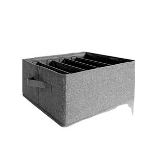Hot Sale Collapsible Wardrobe Clothes Organizer Divider 7 Grids Jeans <b>Storage</b> Box Washable Fabric <b>Storage</b> Boxes & <b>Bins</b> Linen - Product Image 2