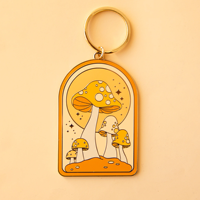Porte-clés personnalisé en émail dur plaqué or, motif léopard, souvenir en métal, design animal et fruit, cadeau promotionnel, anneau porte-clés