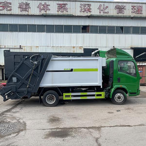 Camión de Recolección y Transferencia de Basura Sinotruk HOWO de <span class=keywords><strong>Segunda</strong></span> <span class=keywords><strong>Mano</strong></span> con Brazo Oscilante y Elevador de <span class=keywords><strong>Gancho</strong></span>, de 4 a 15 Metros Cúbicos, en Venta - Product Image 5