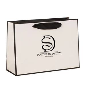 Sacs en papier personnalisés pour vêtements, chaussures, cadeaux, colis, bijoux, sacs à poignée, emballage imprimé, sacs de shopping en papier pour pulls, vêtements - Product Image 3