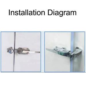 תעשייתי 1178 צבע אבץ חומר סגסוגת תנור אחסון קר מקפיא דלת חדר קר דלת ידית מנעול לשימוש חלון - Product Image 6