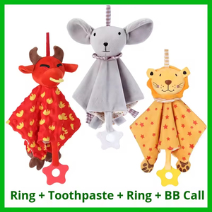 HAPPY WALK HW4940 Poupée en peluche apaisante avec gants, jouet marionnette à main pour bébés, protection bébé, design pliable - Product Image 2