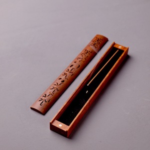 Bamboo Incense Burner Long Hollowed Out Hand Made For Home Religious Use Sandalwood Material - Product Image 4