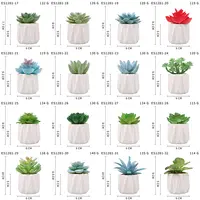 Mini plantes artificielles succulentes, 20 pièces, bon marché avec pots en céramique, vente en gros