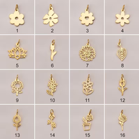Pendentifs personnalisés Jietao en acier inoxydable plaqué or 14K PVD, 156 modèles : Croix, Soleil, Lune, Patte, Mauvais œil, Fruit, Nœud, pour collier et bracelet