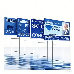 Customized Real Estate Billboard Corrugated Plastic Sale Signs <b>Open</b> House <b>Sign</b> H Metal Stake LED IP65 Weather Resistant - Product Image 1
