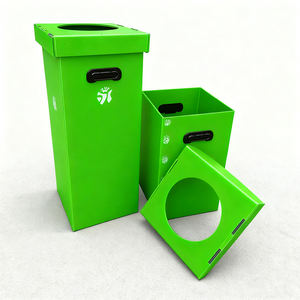 Contenedor de Basura Plegable Blanco de Plástico OEM, Caja de Almacenamiento para Reciclaje, Ecológico, Servicio de Corte a Medida - Product Image 2