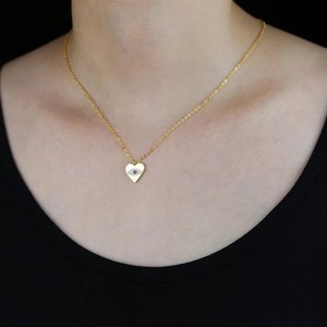 Collier pendentif cœur en métal œil du diable, bijoux neutres pour femmes et filles - Product Image 5