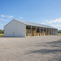 Bâtiment d'entrepôt agricole en structure légère d'acier à montage facile, résistant à la corrosion, pour atelier métallique et stockage