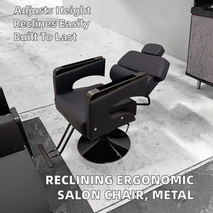 Sillón <span class=keywords><strong>de</strong></span> Peluquería <span class=keywords><strong>Reclinable</strong></span> <span class=keywords><strong>de</strong></span> Estilo Moderno, <span class=keywords><strong>Silla</strong></span> <span class=keywords><strong>de</strong></span> Salón <span class=keywords><strong>de</strong></span> Belleza Hecha <span class=keywords><strong>de</strong></span> Metal Resistente - Product Image 6