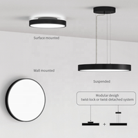 1.2 mètres de diamètre 1-10v 0-10v dali wifi dim Moonfull rond enduit de poudre haute performance ERP CE Rohs panneau