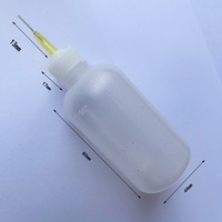 Flacon compressible de 100 ml avec bouchon à vis et pointe de précision, rechargeable, pour colle et liquides, avec aiguille émoussée pour l'artisanat, le bricolage et les réparations