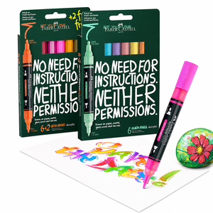 Marqueur acrylique multifonctionnel <span class=keywords><strong>Faber</strong></span>-<span class=keywords><strong>Castell</strong></span> à valve, à base d'eau, pour graffiti, affiches POP, publicité, outil de coloriage artistique - Product Image 1