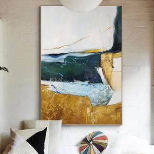 Peinture murale abstraite moderne faite à la main, grand format, style minimaliste, nature morte, sur toile texturée 3D, pour décoration intérieure, peinture à l'huile pour salle à manger - Product Image 3