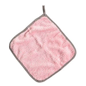 Chiffon de cuisine en microfibre absorbant extra épais, rose, beige, vert haricot, rose chair, couleur unie, suspendable, sans peluches - Product Image 5