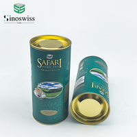 Petit tube en papier kraft avec couvercle en étain pour l'emballage alimentaire, recyclable, hermétique, café, thé, collation, chips de pommes de terre, impression disparaissante