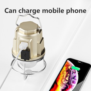 Smiling Shark Outdoor <b>Camping</b> <b>Lantern</b> LY-8242 Rechargeable <b>LED</b> Portable Lamp Metal Body With Clock Feature - Product Image 4
