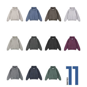 Sweat-shirt à capuche vintage personnalisé, lourd, délavé, en gros, ample, à épaules tombantes, décontracté, pour hommes et femmes - Product Image 3