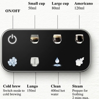 Machine à expresso italienne classique semi-automatique intelligente avec écran tactile couleur, 20 bars, multifonctionnelle, en acier inoxydable, 12 tasses, pour la maison