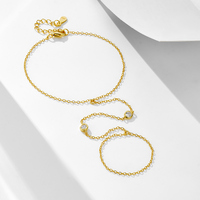 Mlluki Joyería al por Mayor, Pulseras de Plata de Ley 925, Chapadas en Oro de 14K, con Circonita Cúbica, Diseño Geométrico Circular