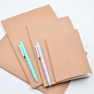 Cahier de reliure en papier kraft A4 à couverture souple A5 bloc-notes carnet de notes journaux personnalisés pour l'écriture