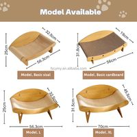 Canapé à gratter robuste pour chat Sisal surélevé Kitten Scratching Board Bed avec tapis