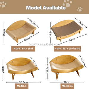 กระดานลับเล็บแมวพร้อมแผ่นปูสำหรับแมวที่เกาแบบยกสูงทำจากป่านศรนารายณ์มีความทนทาน - Product Image 6