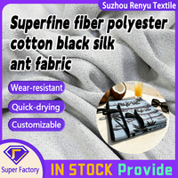 Tissu microfibre gaufré noir Stock Black Ant, matière première personnalisée imprimée par sublimation pour serviette de plage