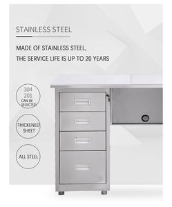 โต๊ะ <span class=keywords><strong>3</strong></span> ลิ้นชัก พร้อมพื้นที่เก็บคอมพิวเตอร์ 2 ช่อง โต๊ะทำงานสำนักงาน โต๊ะคอมพิวเตอร์ทันสมัย - Product Image 6