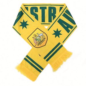 Vente d'usine, écharpe de football pas chère, écharpe de sport jacquard avec logo personnalisé, écharpe longue tricotée double face pour les fans de football - Product Image 2