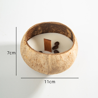 Cadeau d'aromathérapie, bougie parfumée en coquille de noix de coco avec mèche en bois de café, cire de soja 100% naturelle, avec boîte cadeau personnalisée