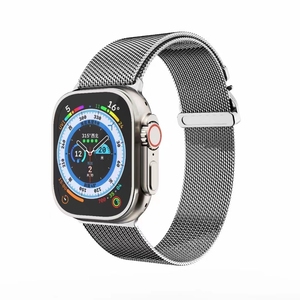 Correa Metálica Milanesa <span class=keywords><strong>de</strong></span> Acero Inoxidable <span class=keywords><strong>de</strong></span> Alta Calidad con Características Impermeables y Transpirables, Compatible con el <span class=keywords><strong>Apple</strong></span> <span class=keywords><strong>Watch</strong></span> <span class=keywords><strong>Ultra</strong></span> 2 - Product Image 3