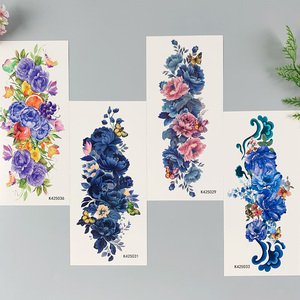 Tatuajes Temporales de <span class=keywords><strong>Media</strong></span> <span class=keywords><strong>Manga</strong></span> en Stock, Adhesivos Impermeables de Larga Duración, Arte Corporal Sexy, Diseño Floral para Brazo, Pegatinas Temporales - Product Image 3