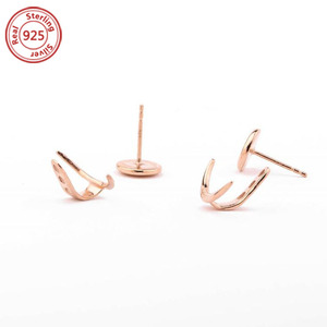 Silver Jewelry Moon Phase <strong>Earrings</strong> <strong>Front</strong> <strong>Back</strong> <strong>Earrings</strong> Ear Jacket - Product Image 3