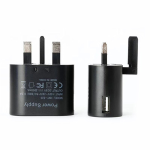 Adaptateur de <span class=keywords><strong>chargeur</strong></span> mural USB à prise pliable britannique 3 broches, <span class=keywords><strong>chargeur</strong></span> de téléphone de voyage USB unique <span class=keywords><strong>5V</strong></span> <span class=keywords><strong>1A</strong></span> pour iPhone X - Product Image 4