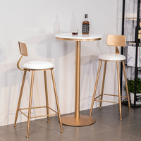 Table haute ronde en marbre avec tabouret pivotant amélioré, petite table de bar murale pour la maison, table et chaise pour bar, salon de thé, balcon