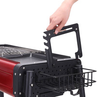 Foyer de rôtissoire pour barbecue à charbon de bois en acier inoxydable de haute qualité avec grille de cuisson