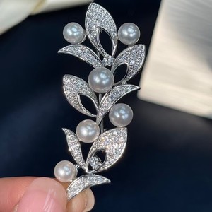 Broches fines en perles d'eau douce naturelles multi-perles japonaises, recommandées par les experts de la mode et les célébrités d'Internet - Product Image 1