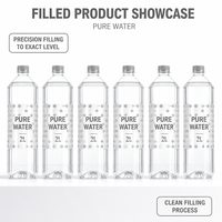 Machine de rinçage, de remplissage et de bouchage automatique d'eau potable pure minérale en bouteille PET certifiée CE ISO