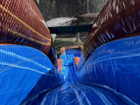 Jurassic Island Dino Jumping Castle Gonflable Bouncer Dinosaur Bounce House Avec Double Lane Slide Air Blower